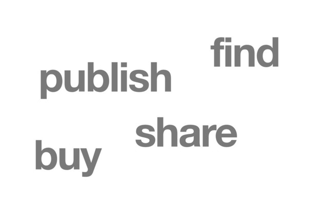find
buy
publish
share
