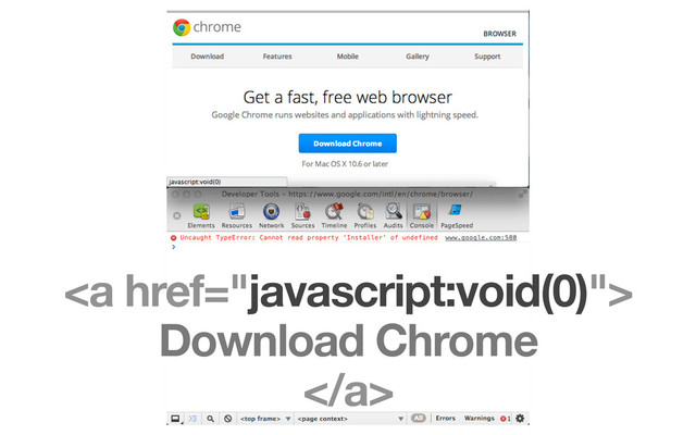 <a>
Download Chrome
</a>
