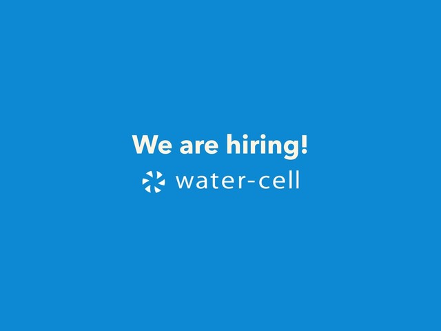 We are hiring!
