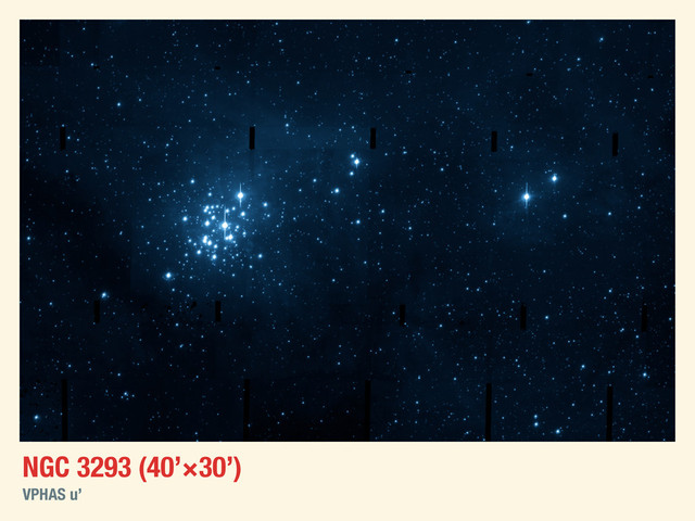 NGC 3293 (40’×30’)
VPHAS u’
