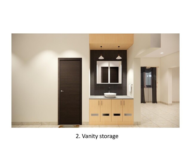2. Vanity storage
