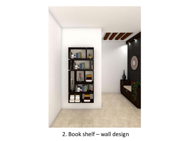 2. Book shelf – wall design
