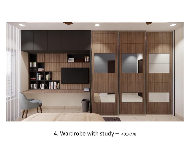 4. Wardrobe with study – 401+778
