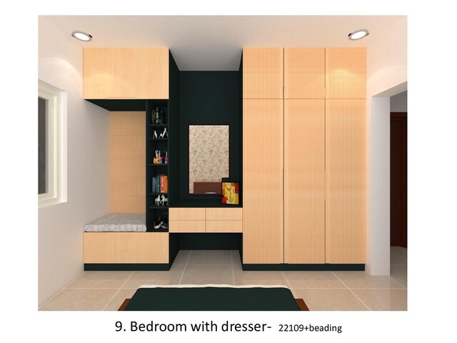 9. Bedroom with dresser- 22109+beading
