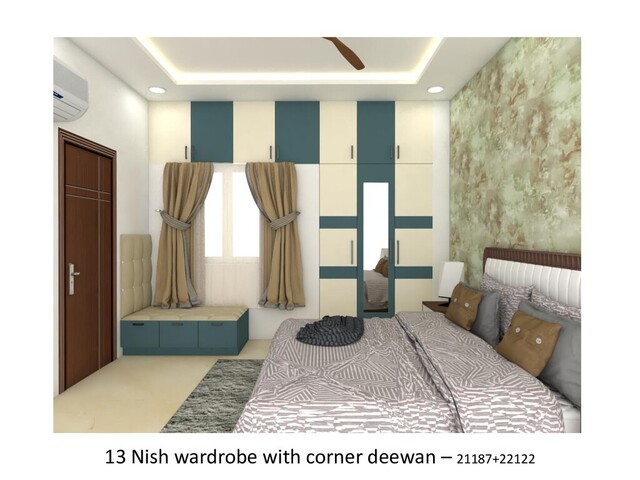13 Nish wardrobe with corner deewan – 21187+22122
