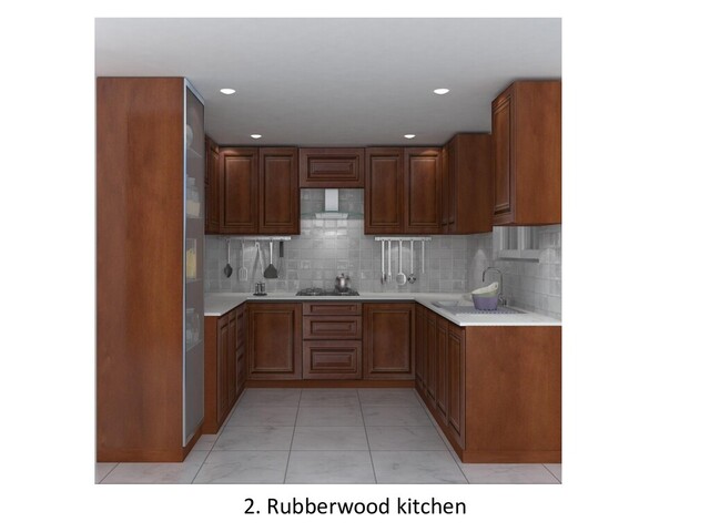 2. Rubberwood kitchen
