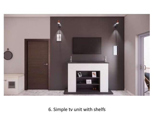 6. Simple tv unit with shelfs
