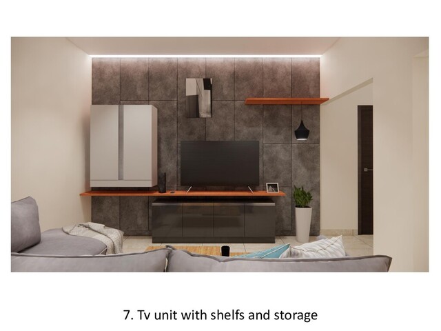 7. Tv unit with shelfs and storage
