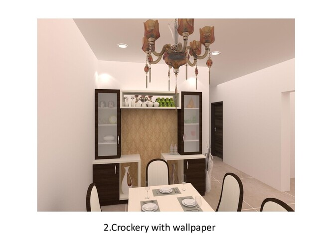2.Crockery with wallpaper
