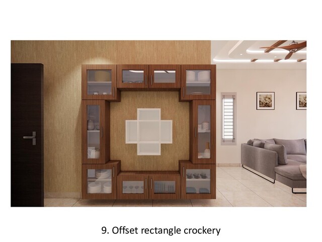 9. Offset rectangle crockery
