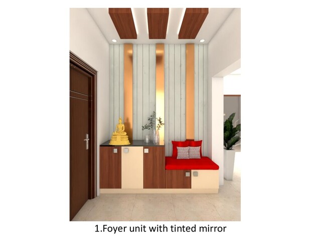 1.Foyer unit with tinted mirror
