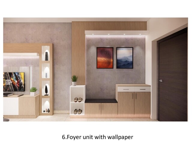 6.Foyer unit with wallpaper
