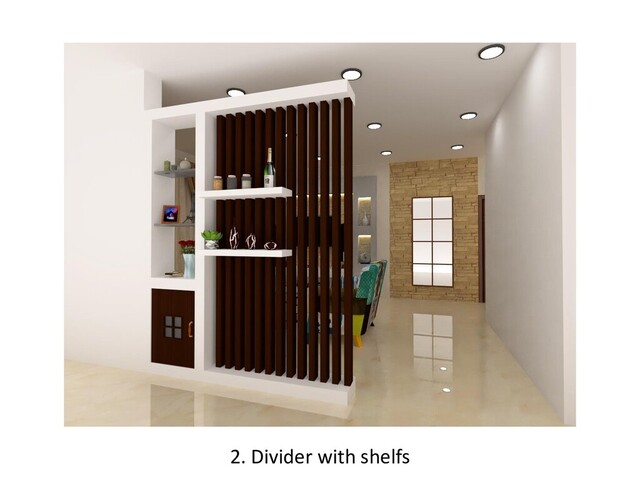 2. Divider with shelfs
