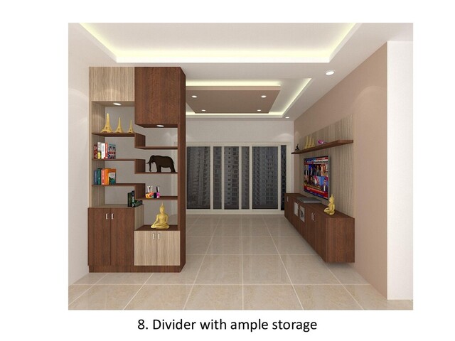 8. Divider with ample storage
