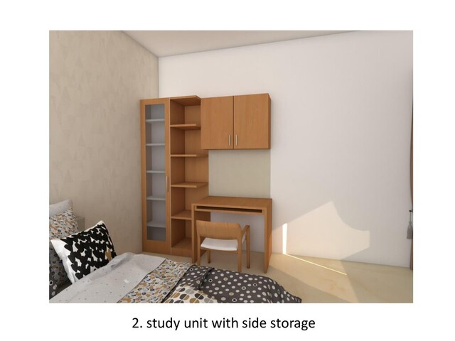 2. study unit with side storage
