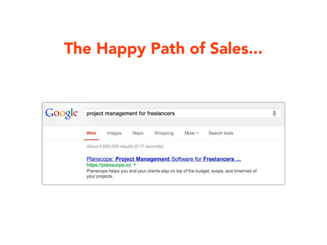 The Happy Path of Sales...
