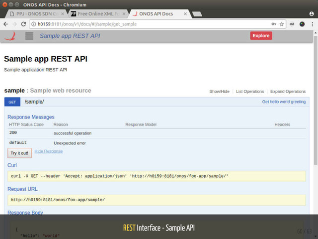 REST Interface - Sample API
60 / 63
