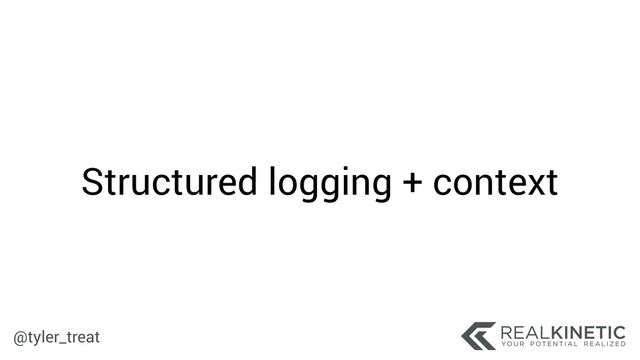 @tyler_treat
Structured logging + context
