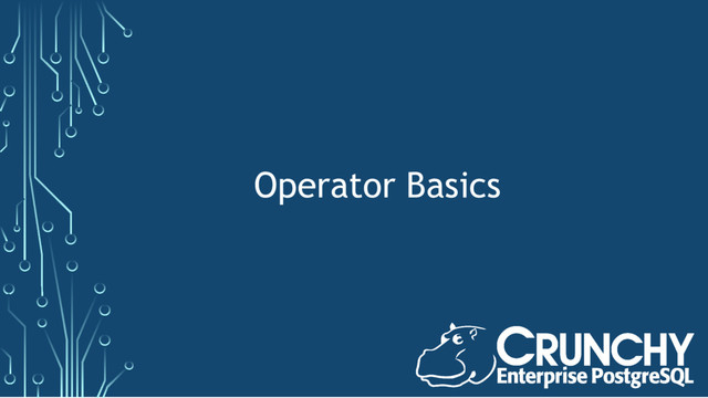 Operator Basics
