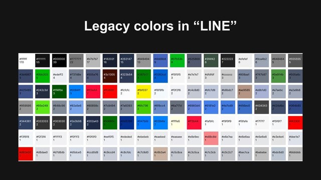 Legacy colors in “LINE”
