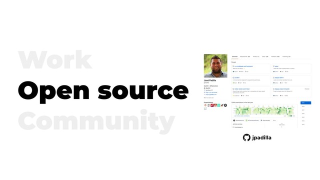 Work
Open source
Community
jpadilla
