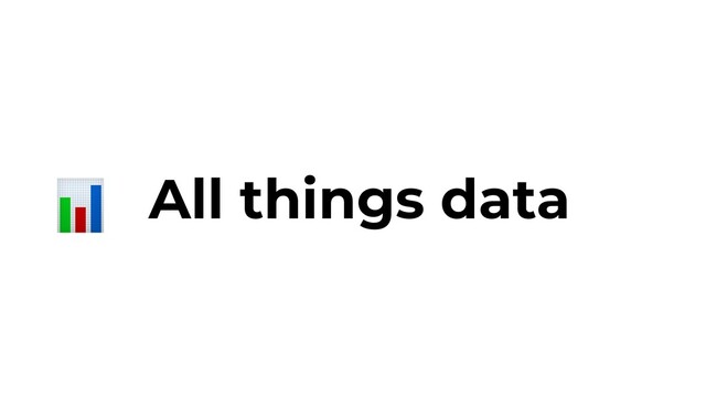 All things data

