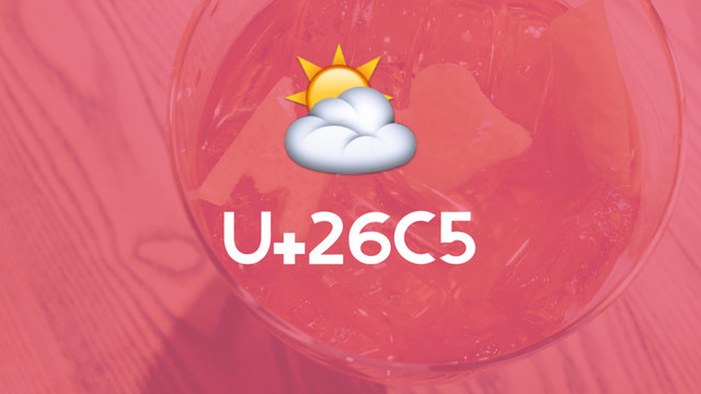 ⛅
U+26C5

