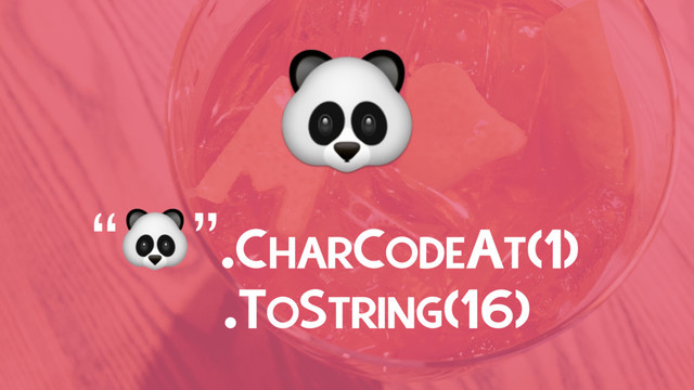 
“”.CHARCODEAT(1)
.TOSTRING(16)
