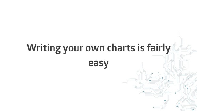 Writing your own charts is fairly
easy
