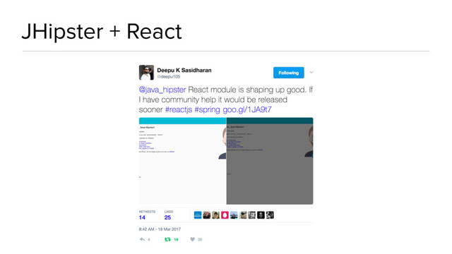 JHipster + React
