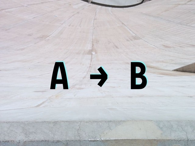 A → B
