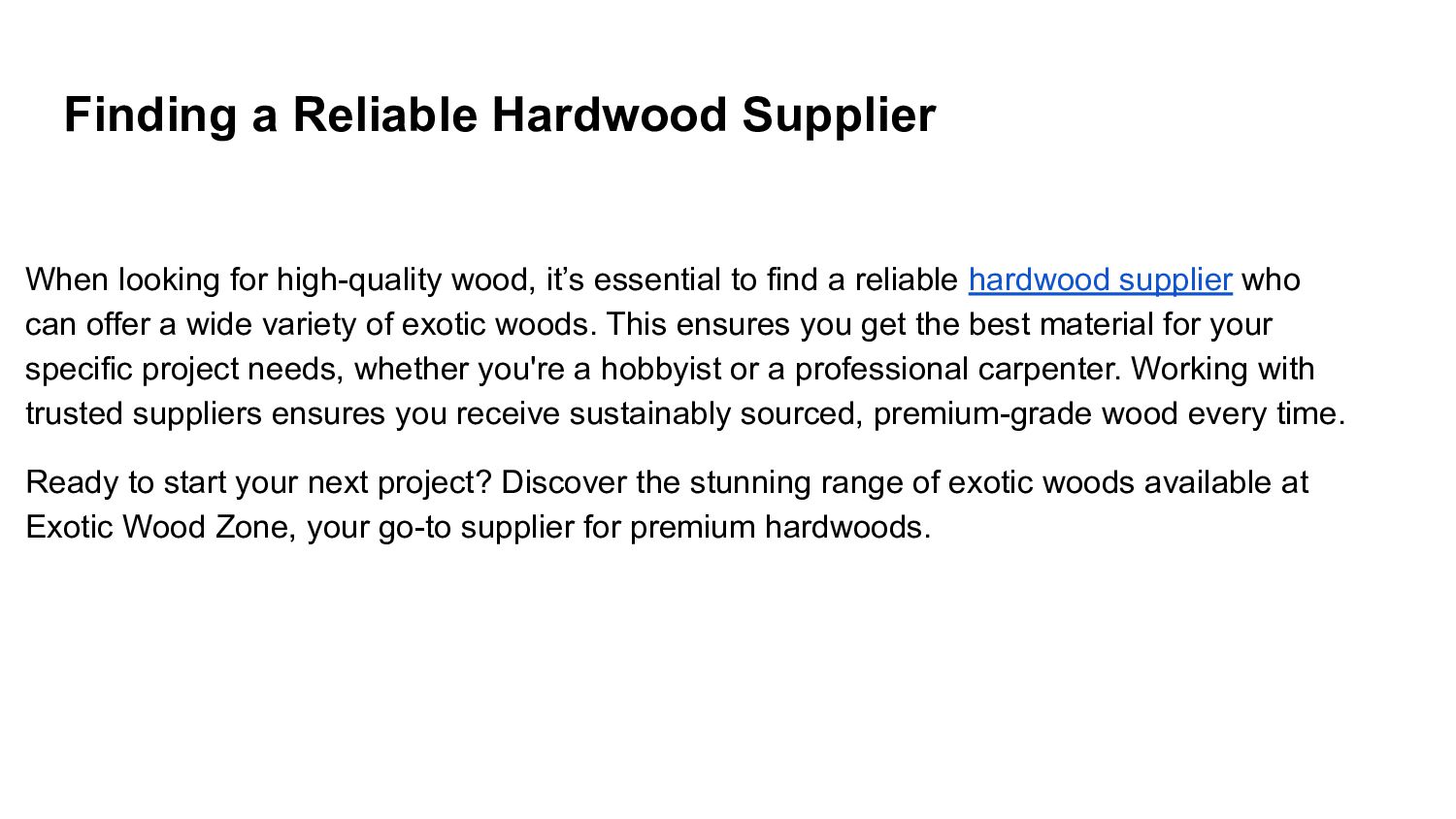 Discover the Beauty of Exotic Wood for Your Next Project Speaker Deck