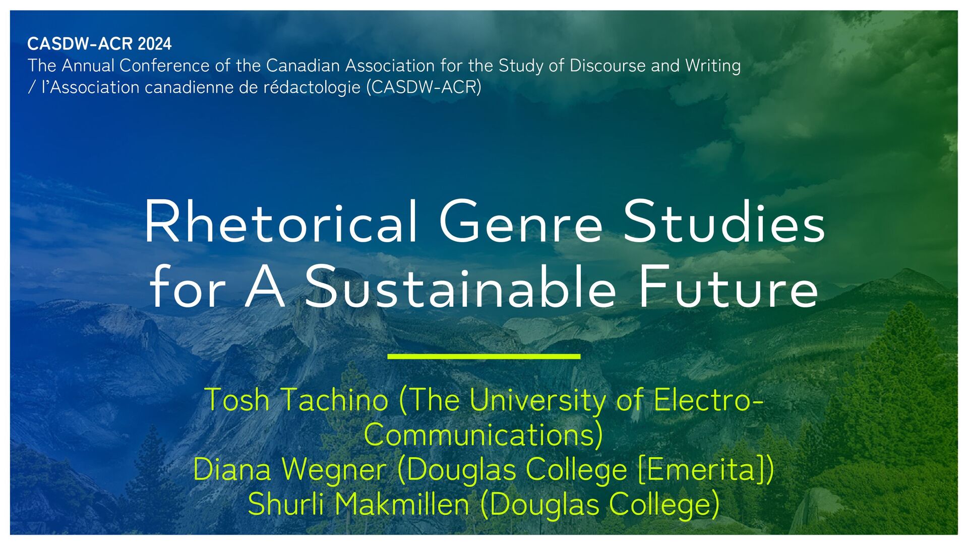 Rhetorical Genre Studies for a Sustainable Future - Speaker Deck