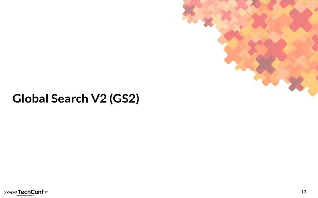 Global Search V2 (GS2)
13
