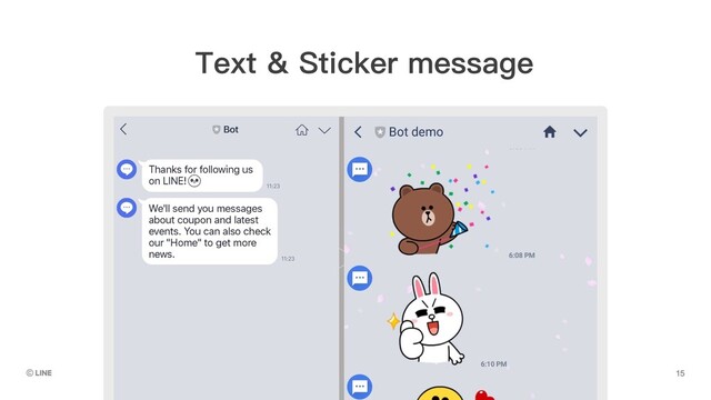 Text & Sticker message
