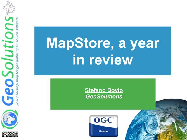 MapStore, a year
in review
Stefano Bovio
GeoSolutions
