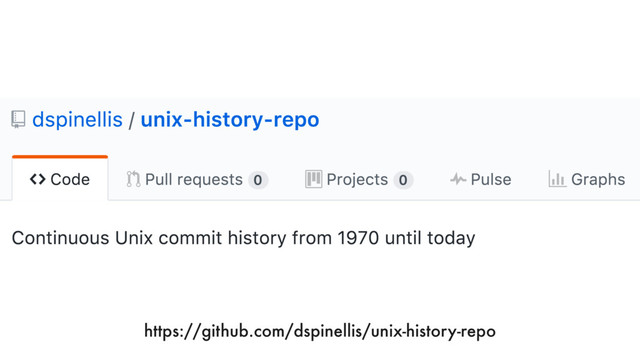 https://github.com/dspinellis/unix-history-repo
