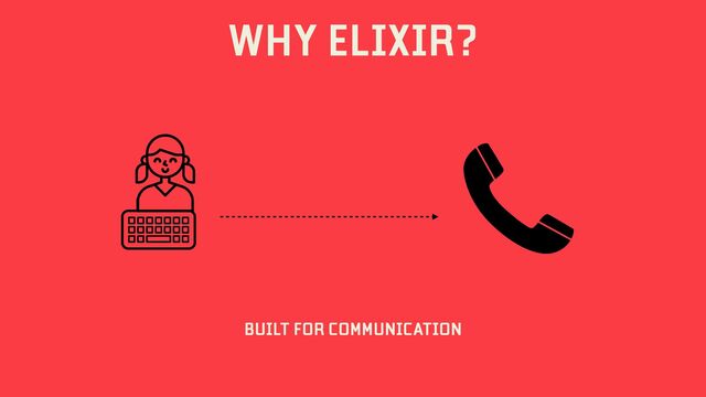 WHY ELIXIR?
BUILT FOR COMMUNICATION
