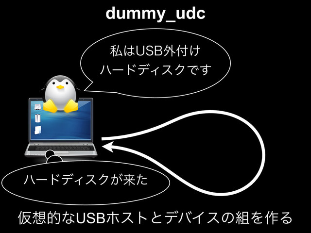 dummy_udc
ϋʔυσΟεΫ͕དྷͨ
Ծ૝తͳUSBϗετͱσόΠεͷ૊Λ࡞Δ
ࢲ͸64#֎෇͚
ϋʔυσΟεΫͰ͢
