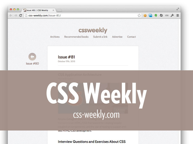 CSS Weekly
css-weekly.com
