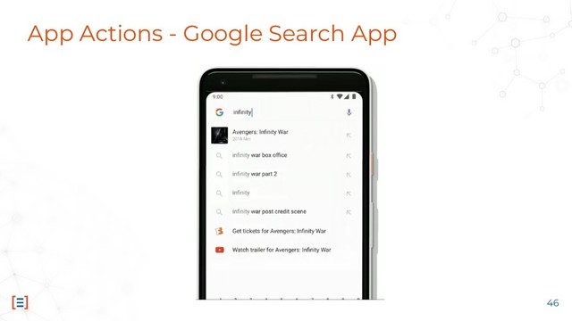 App Actions - Google Search App
46
