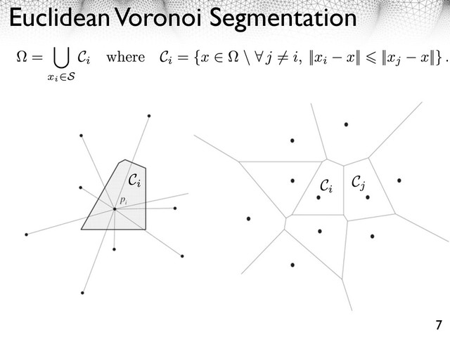 Euclidean Voronoi Segmentation
7
