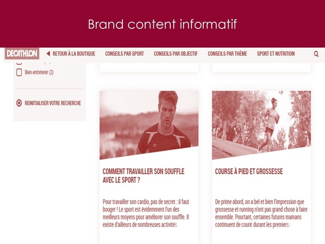 Brand content informatif
31

