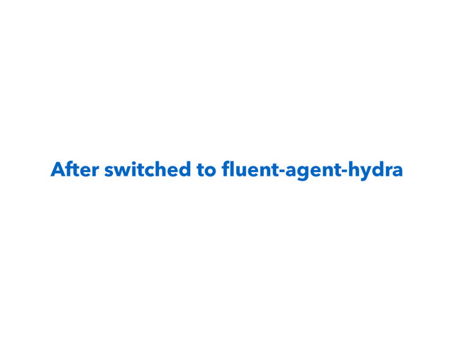 After switched to ﬂuent-agent-hydra
