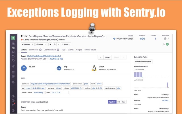 Exceptions Logging with Sentry.io
