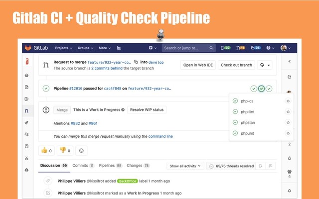 Gitlab CI + Quality Check Pipeline
