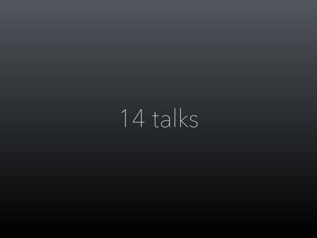 14 talks

