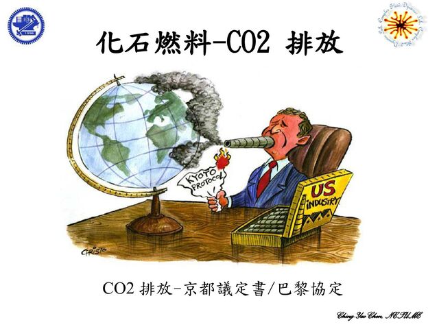 Ching-Yao Chen, NCTUME
化石燃料-CO2 排放
CO2 排放-京都議定書/巴黎協定
