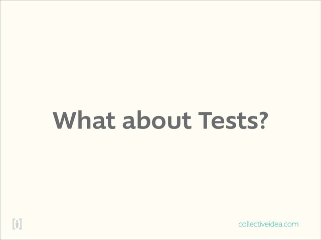 collectiveidea.com
What about Tests?
