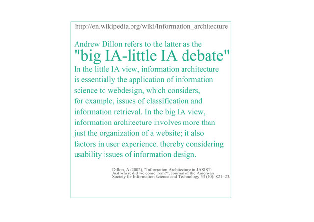 IA DEFINITION -little/big IA
